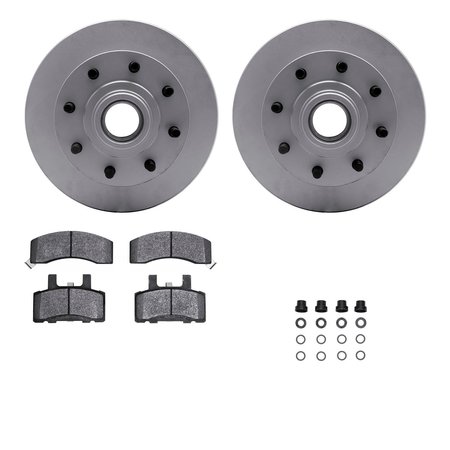 DYNAMIC FRICTION CO 4412-48009, Geospec Rotors with Ultimate Duty Performance Brake Pads includes Hardware Silver 4412-48009